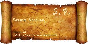 Sturm Vivien névjegykártya